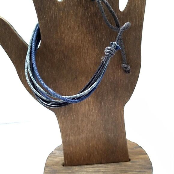 Adjustable String Bracelet Unisex Braided Rope Multi-strand Corded Bracelet - Picture 4 of 6